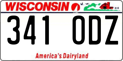 WI license plate 341ODZ