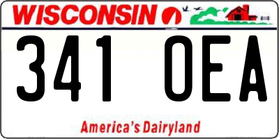 WI license plate 341OEA