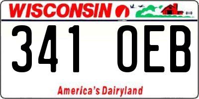 WI license plate 341OEB
