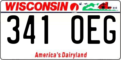 WI license plate 341OEG