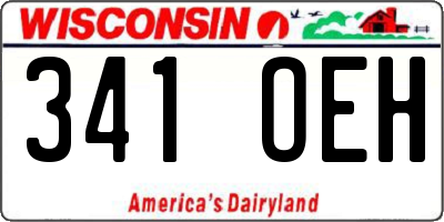 WI license plate 341OEH