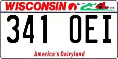 WI license plate 341OEI