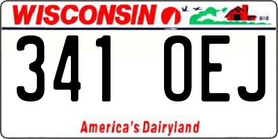 WI license plate 341OEJ