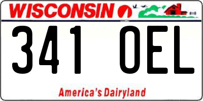 WI license plate 341OEL
