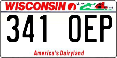 WI license plate 341OEP