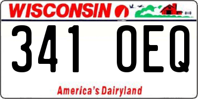WI license plate 341OEQ