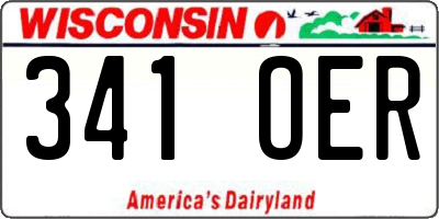 WI license plate 341OER
