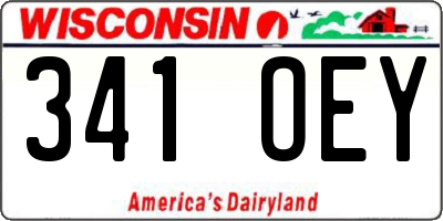 WI license plate 341OEY