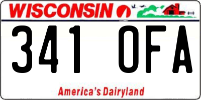 WI license plate 341OFA