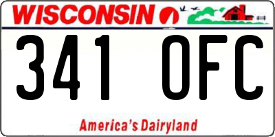 WI license plate 341OFC