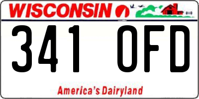 WI license plate 341OFD