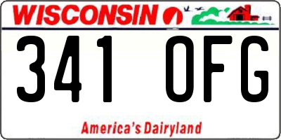 WI license plate 341OFG