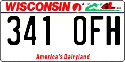 WI license plate 341OFH