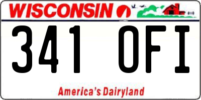 WI license plate 341OFI