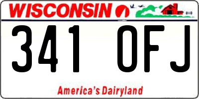 WI license plate 341OFJ