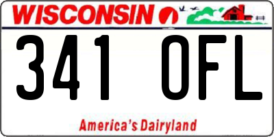 WI license plate 341OFL