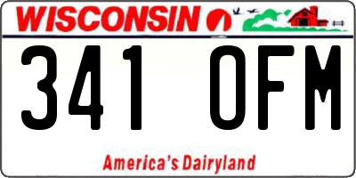 WI license plate 341OFM