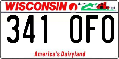 WI license plate 341OFO
