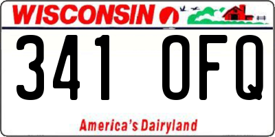 WI license plate 341OFQ