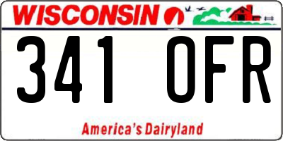 WI license plate 341OFR