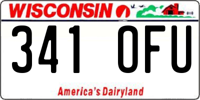 WI license plate 341OFU