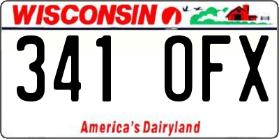 WI license plate 341OFX