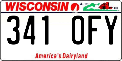 WI license plate 341OFY