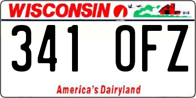 WI license plate 341OFZ