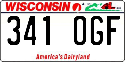WI license plate 341OGF