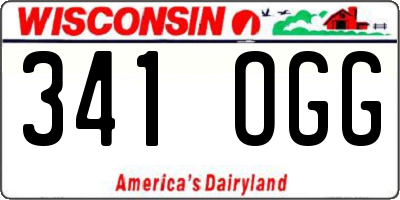 WI license plate 341OGG