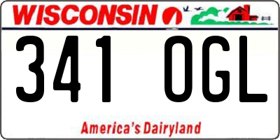 WI license plate 341OGL
