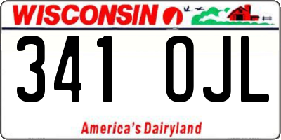 WI license plate 341OJL