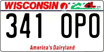 WI license plate 341OPO