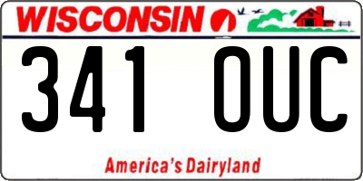 WI license plate 341OUC