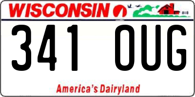 WI license plate 341OUG