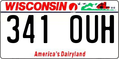 WI license plate 341OUH