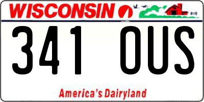 WI license plate 341OUS