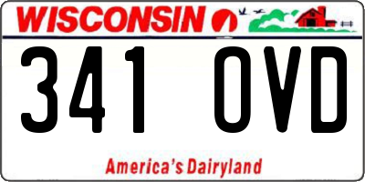 WI license plate 341OVD
