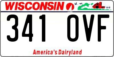 WI license plate 341OVF