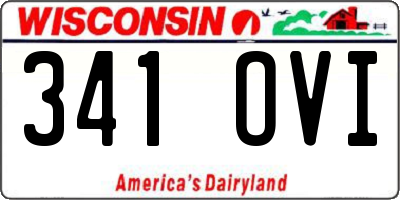 WI license plate 341OVI