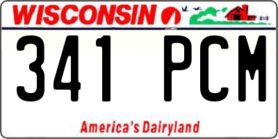 WI license plate 341PCM