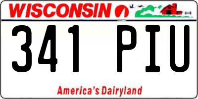WI license plate 341PIU