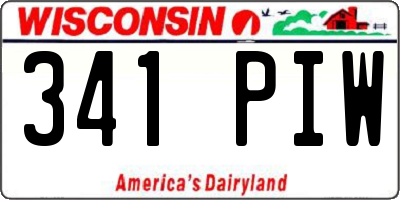 WI license plate 341PIW