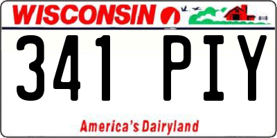 WI license plate 341PIY