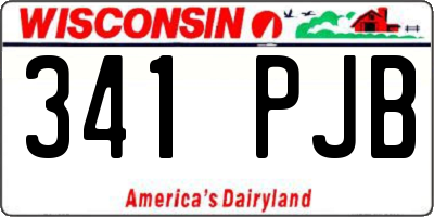 WI license plate 341PJB