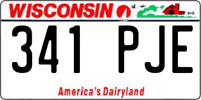 WI license plate 341PJE