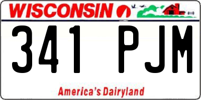 WI license plate 341PJM