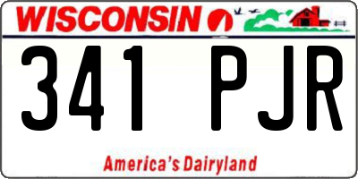 WI license plate 341PJR