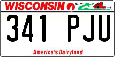 WI license plate 341PJU