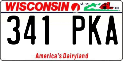 WI license plate 341PKA